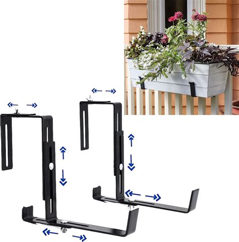 metal deck planter brackets|adjustable deck rail planter brackets.